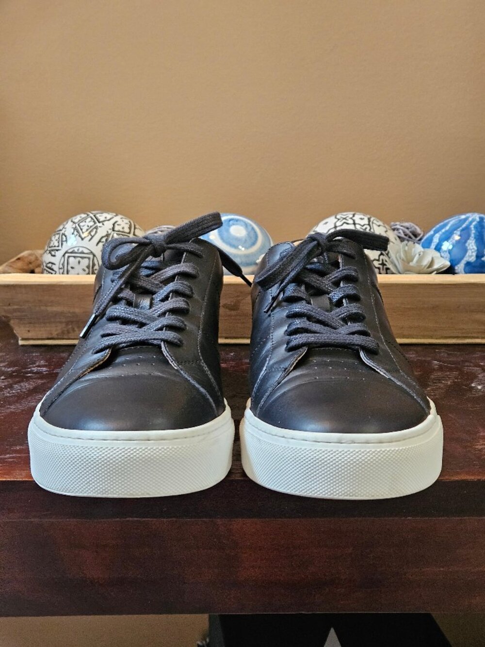 GREATS Men's Royale Leather Sneakers, Black, Sz 13 - Picture 4 of 16